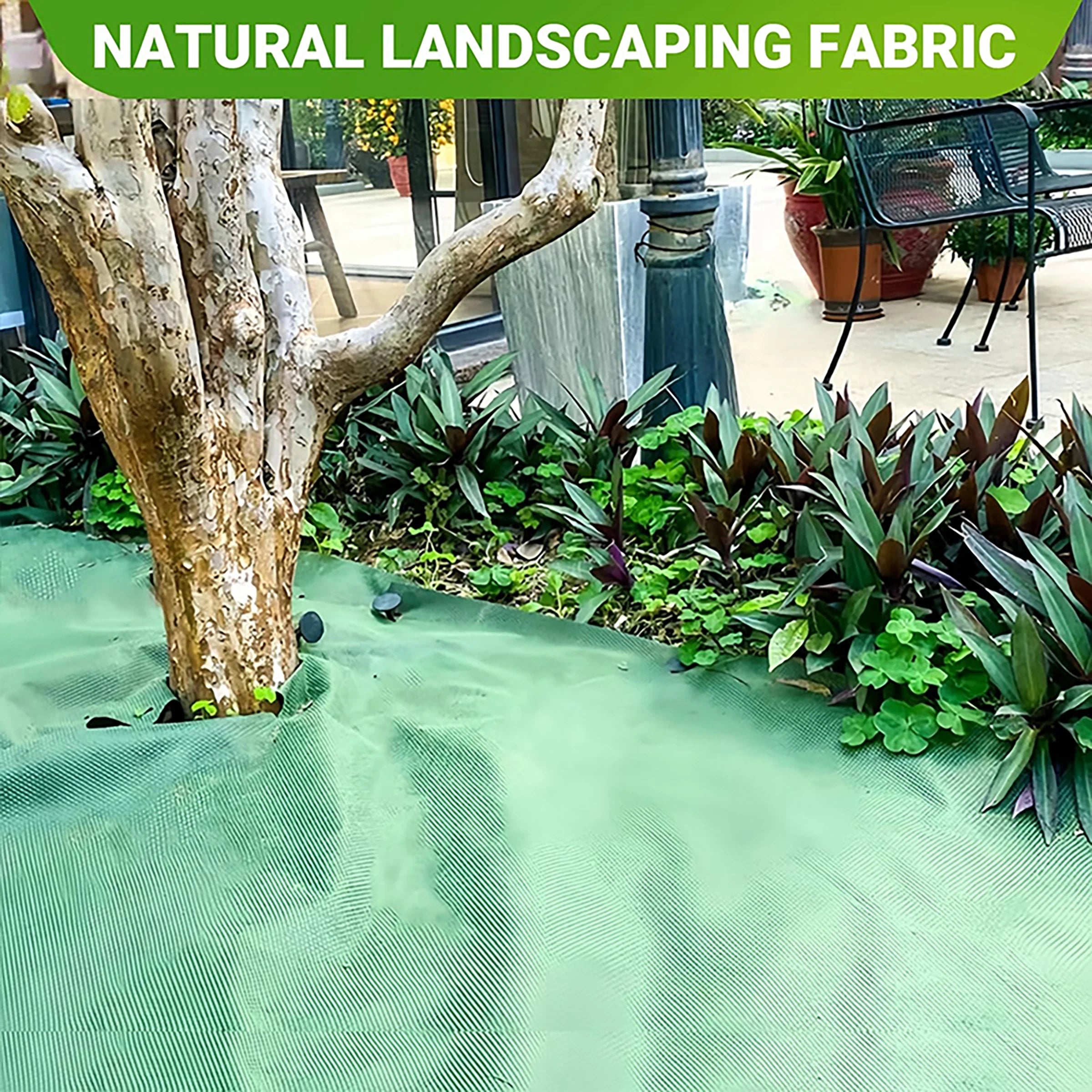 Heavy duty green black landscape grass proof cloth, ground cover,