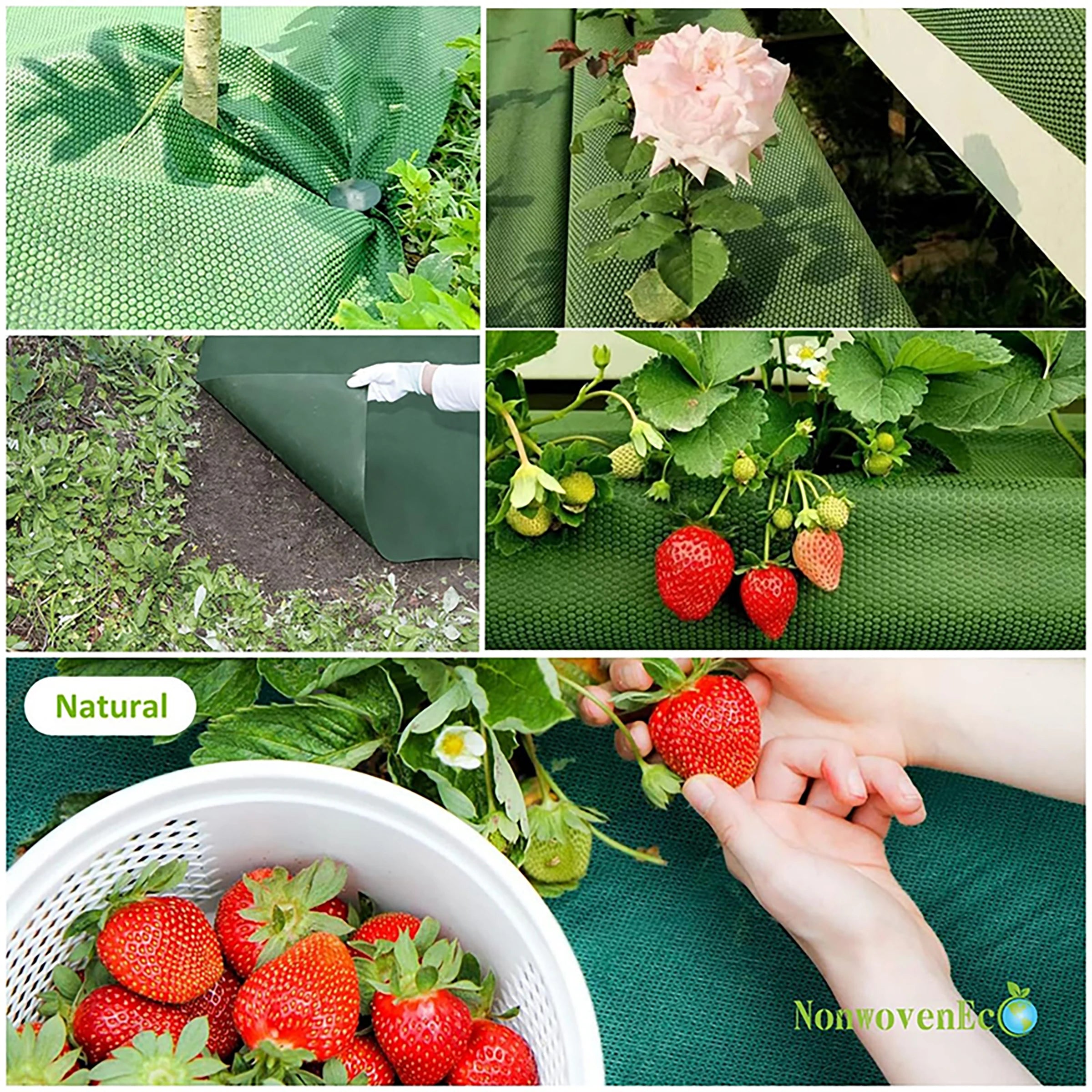 Heavy duty green black landscape grass proof cloth, ground cover,